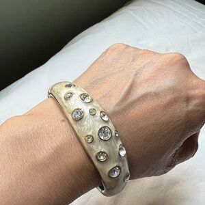 Vintage Bangle Bracelet with Hinged Closure